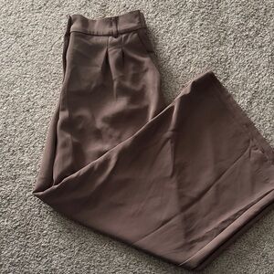 LOFT Women's Wide Leg Pants in Brown